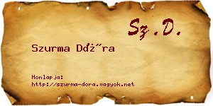 Szurma Dóra névjegykártya